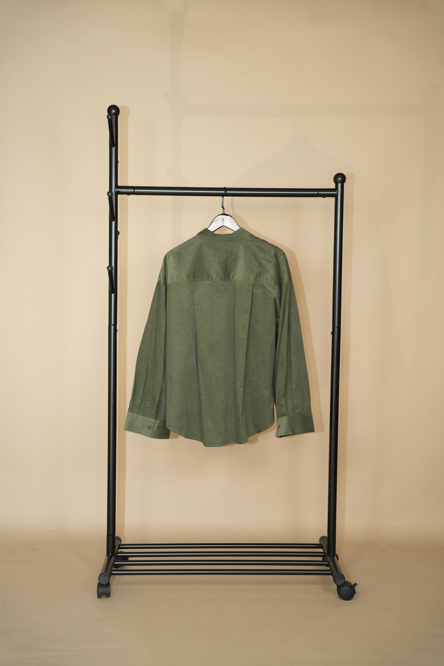 Giola Olive Top - Fine Corduroy
