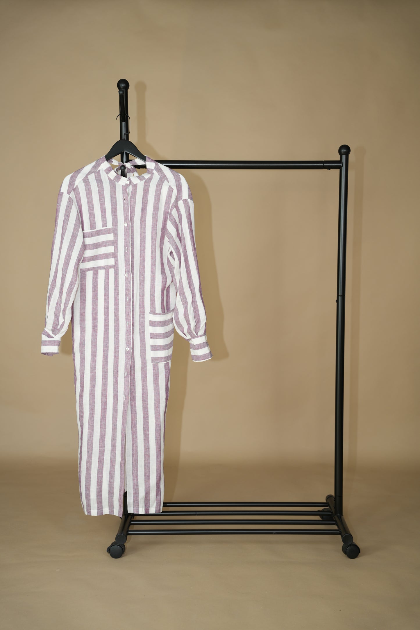 Lina Dress - Purple Stripes