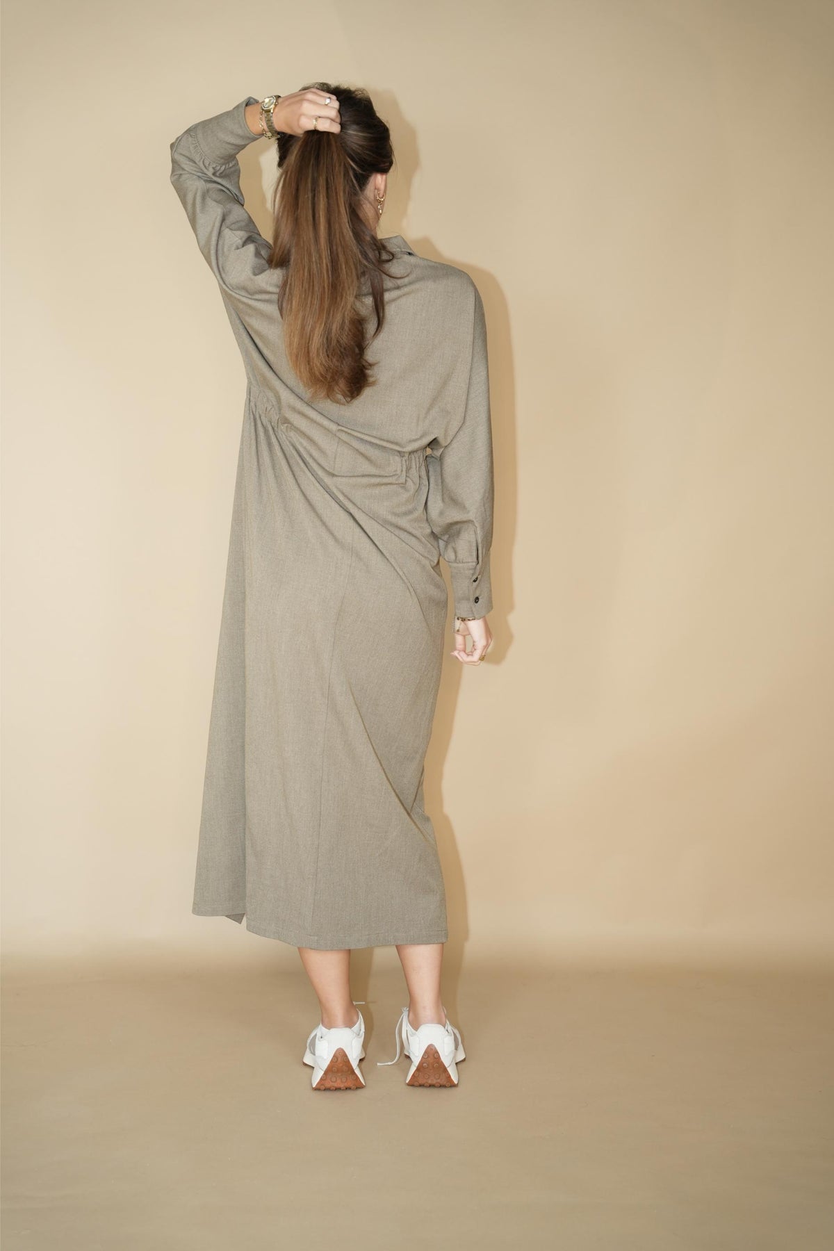 Moe Dress - Grege cool wool