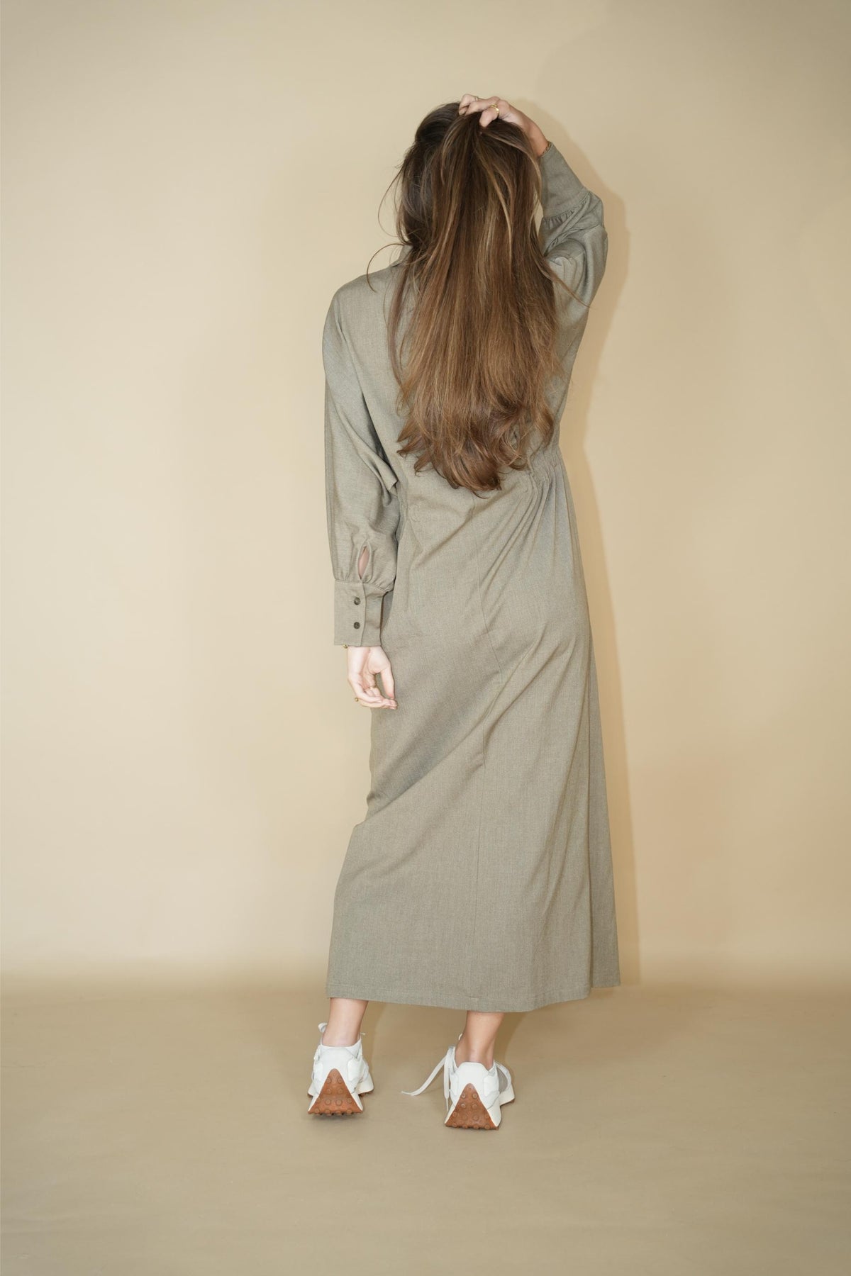 Moe Dress - Grege cool wool