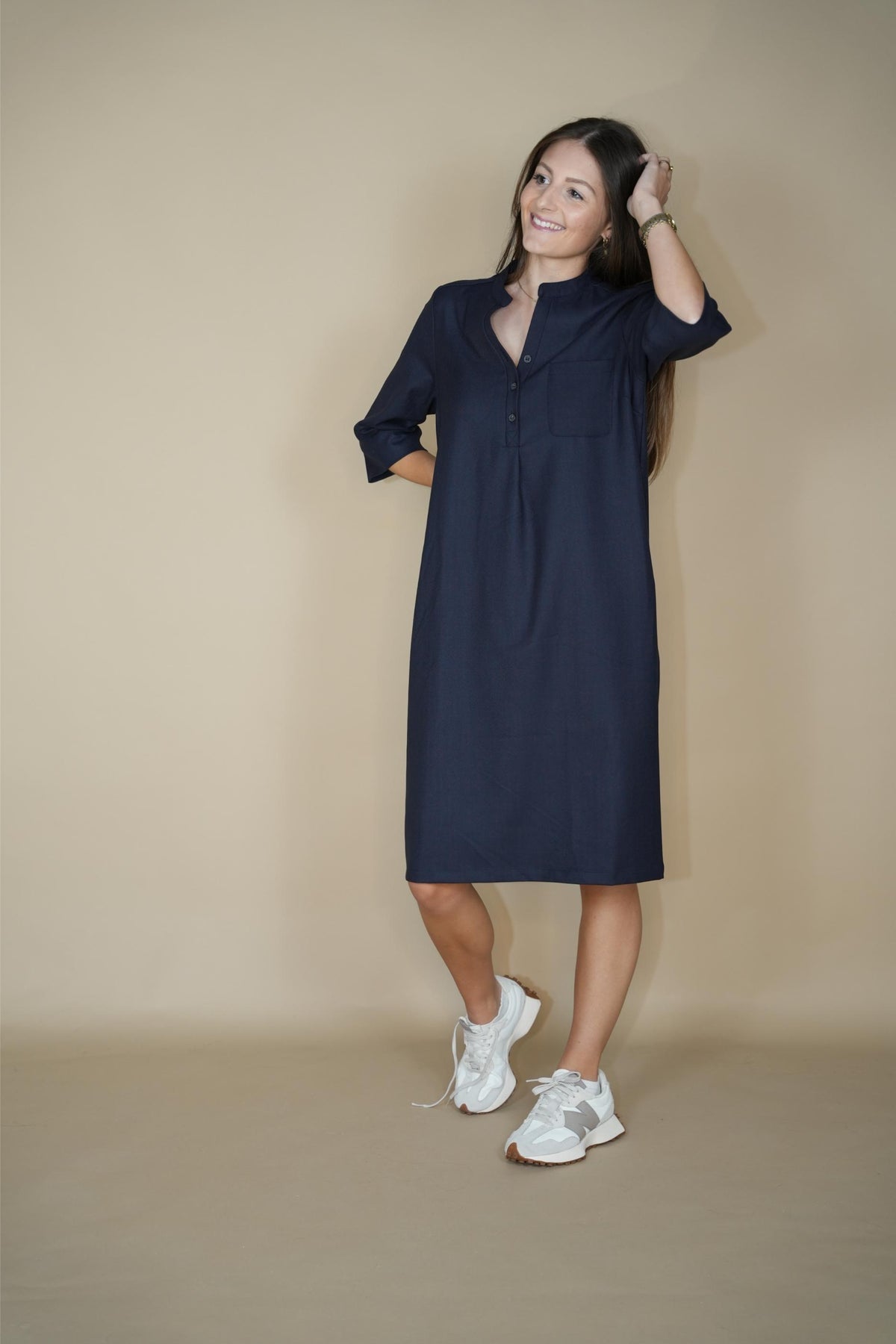 Zeger Dress Blue/red