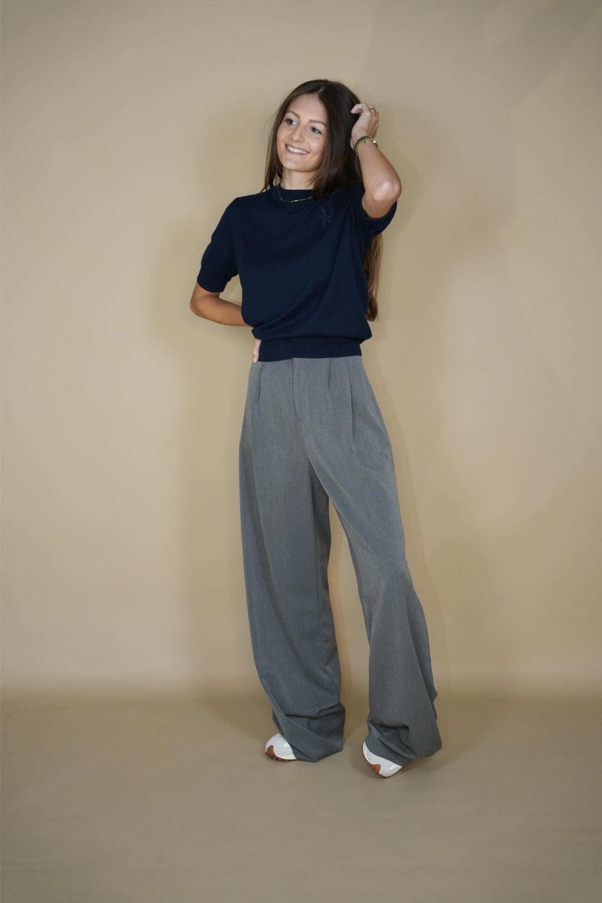 Pant Mila - Grey cool wool