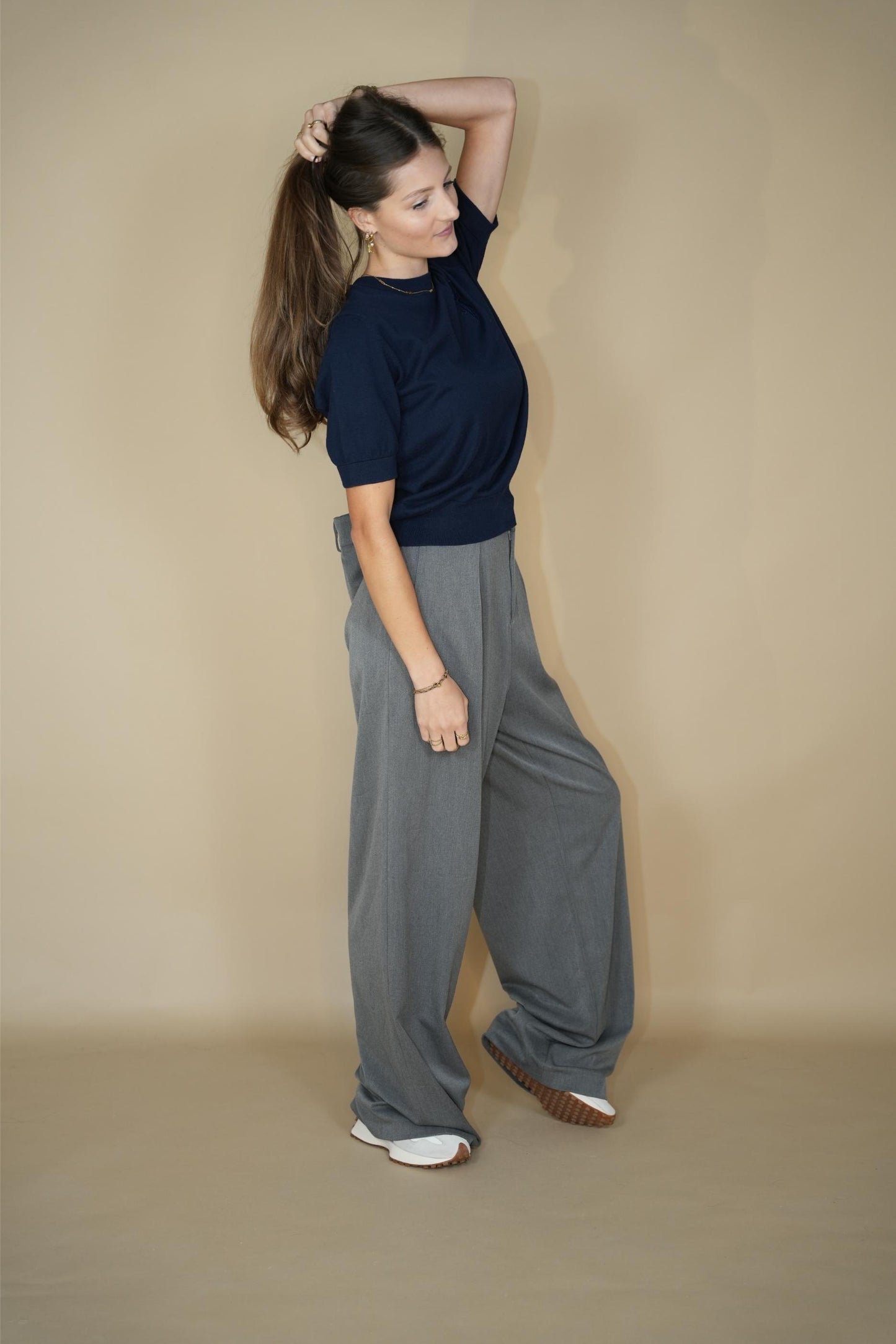 Pant Mila - Grey cool wool