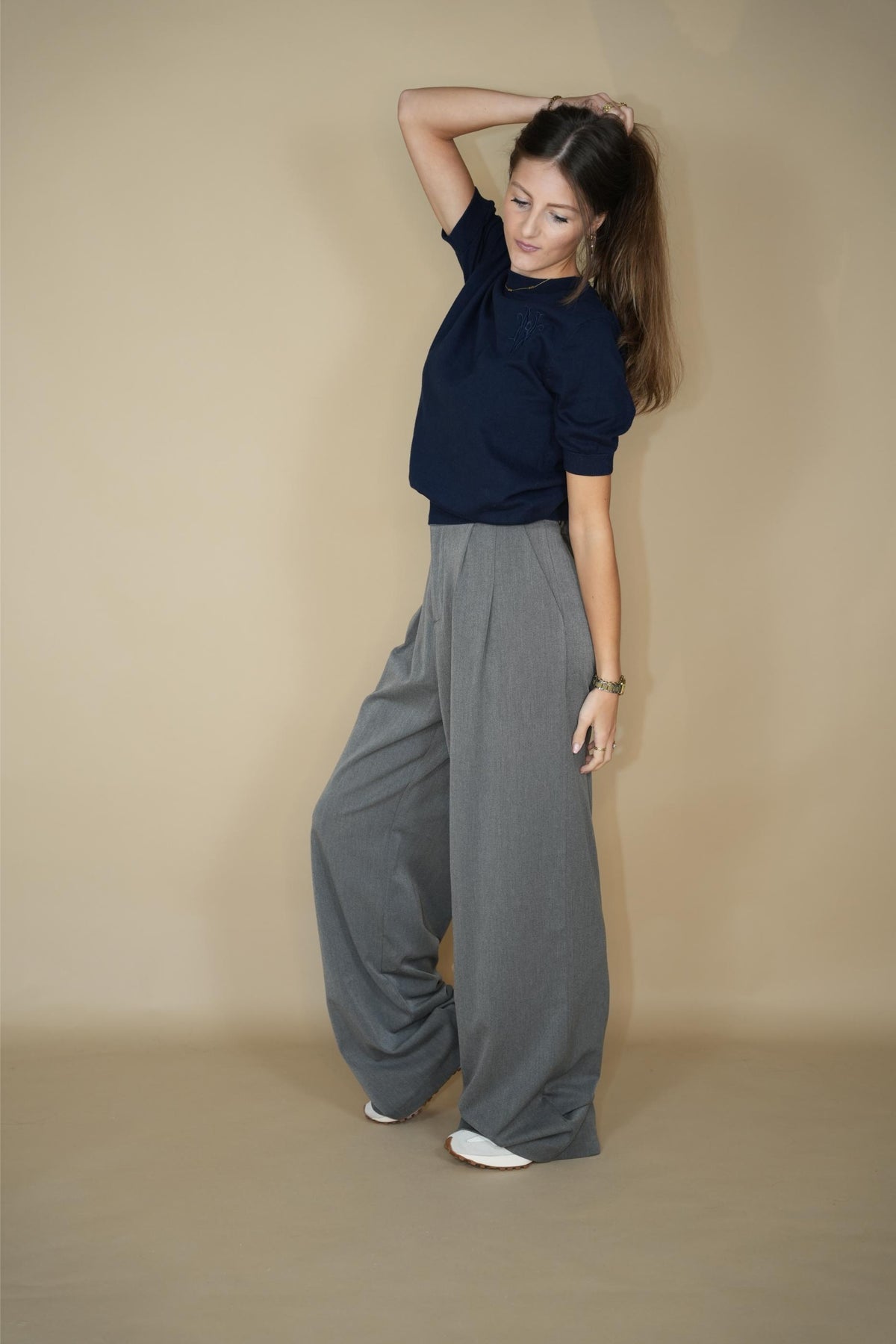 Pant Mila - Grey cool wool