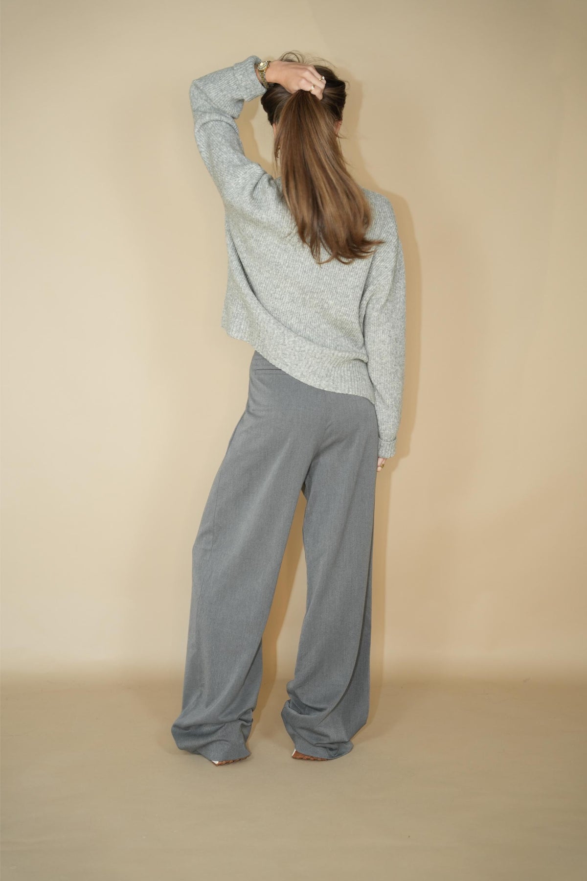 Courchevelle sweater - Light grey/brown