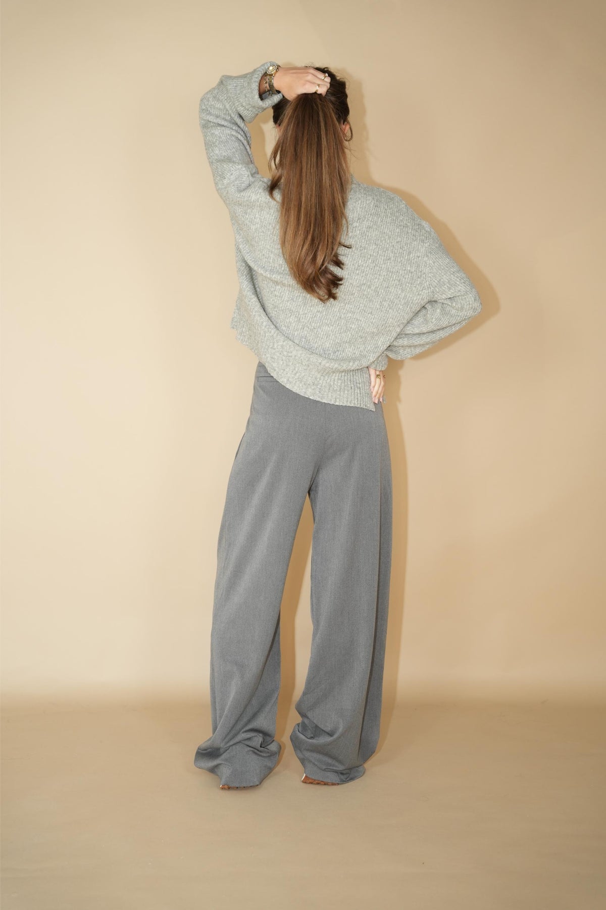Courchevelle sweater - Light grey/brown