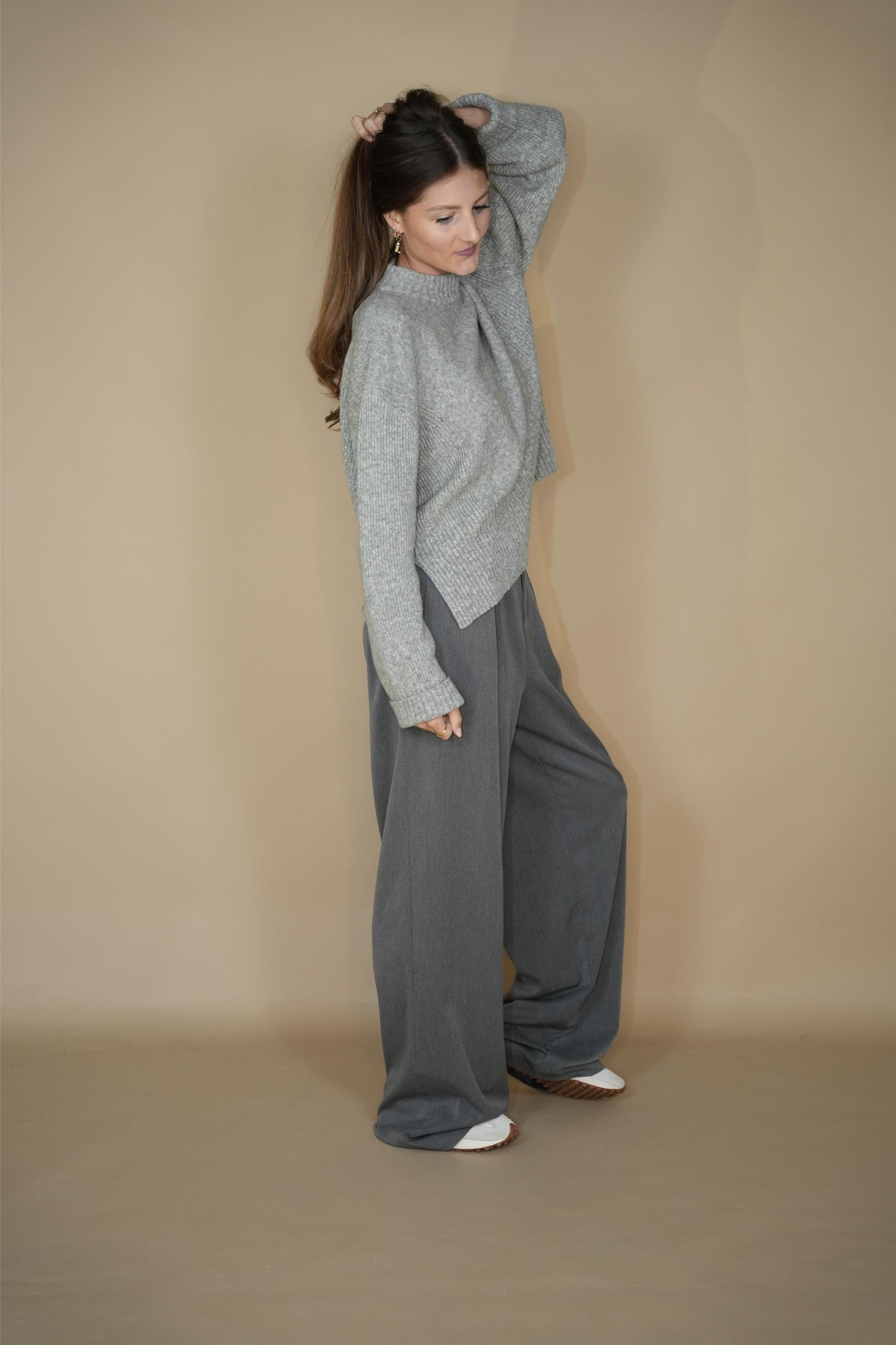 Courchevelle sweater - Light grey/brown