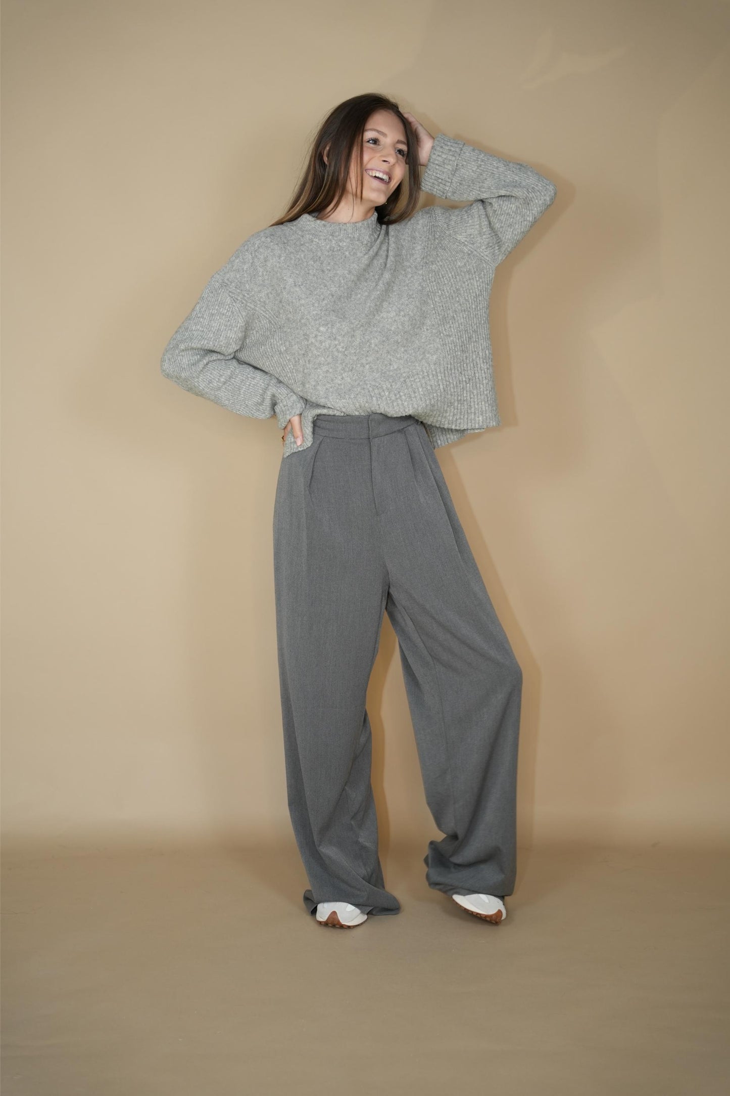 Courchevelle sweater - Light grey/brown