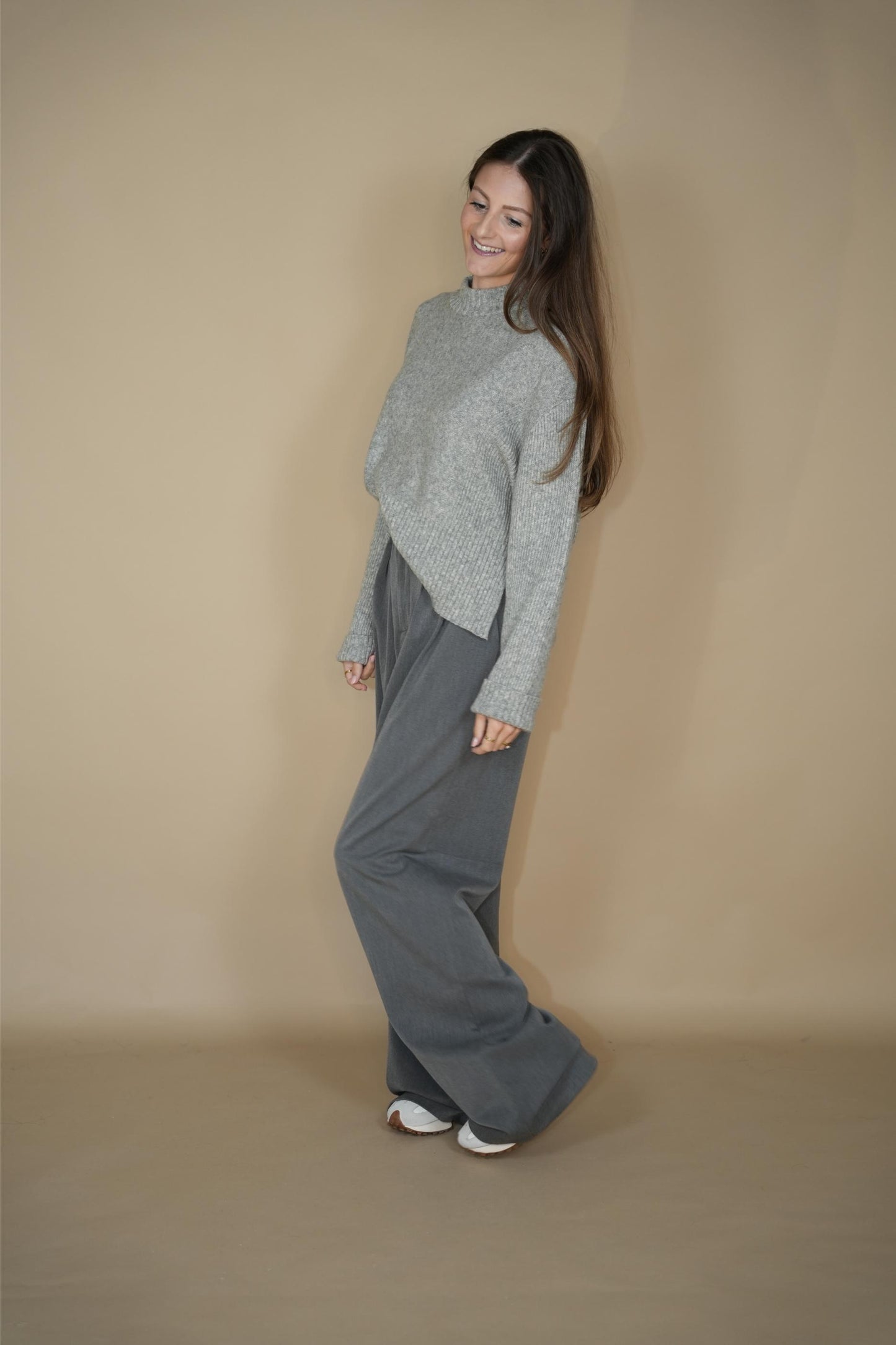 Courchevelle sweater - Light grey/brown