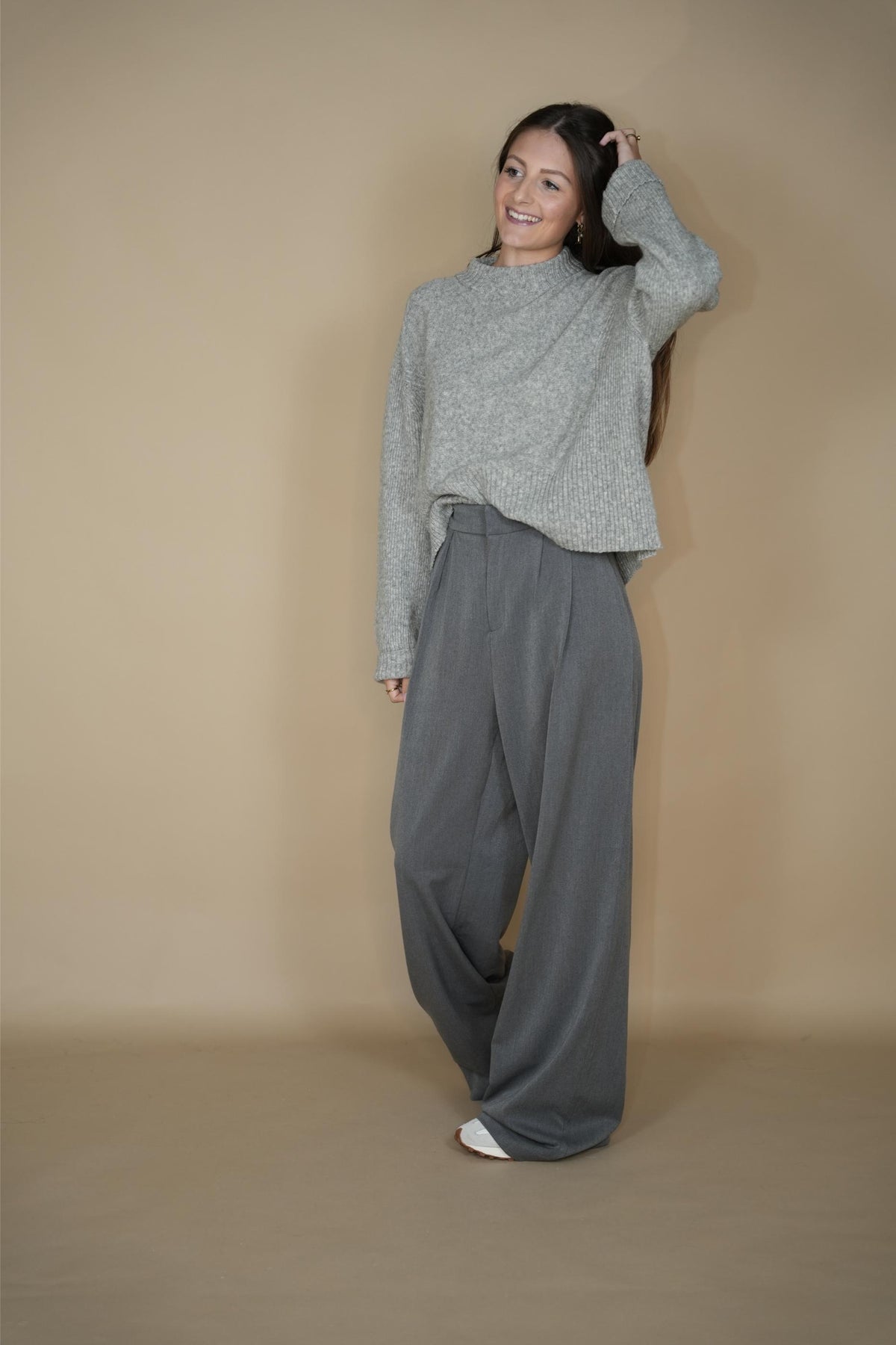Courchevelle sweater - Light grey/brown
