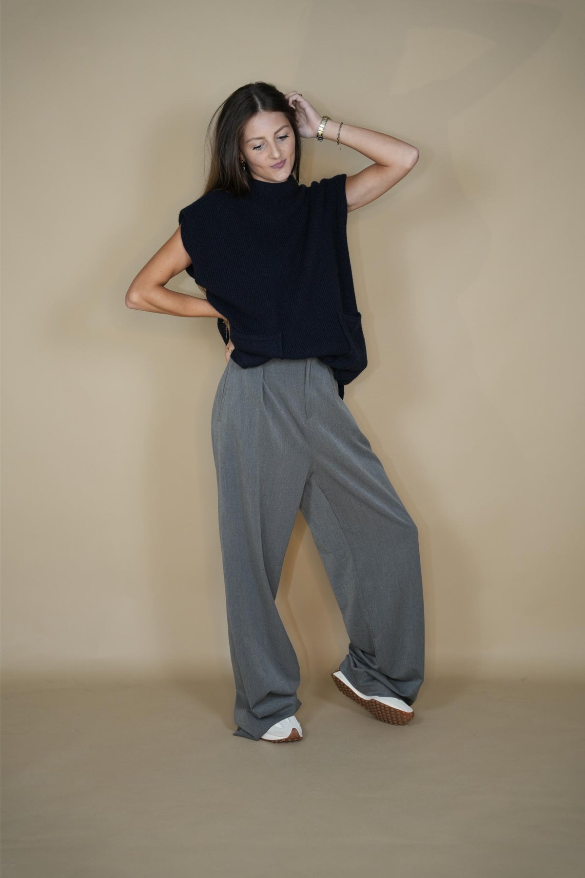 Davoz Tunique Navy & Brown