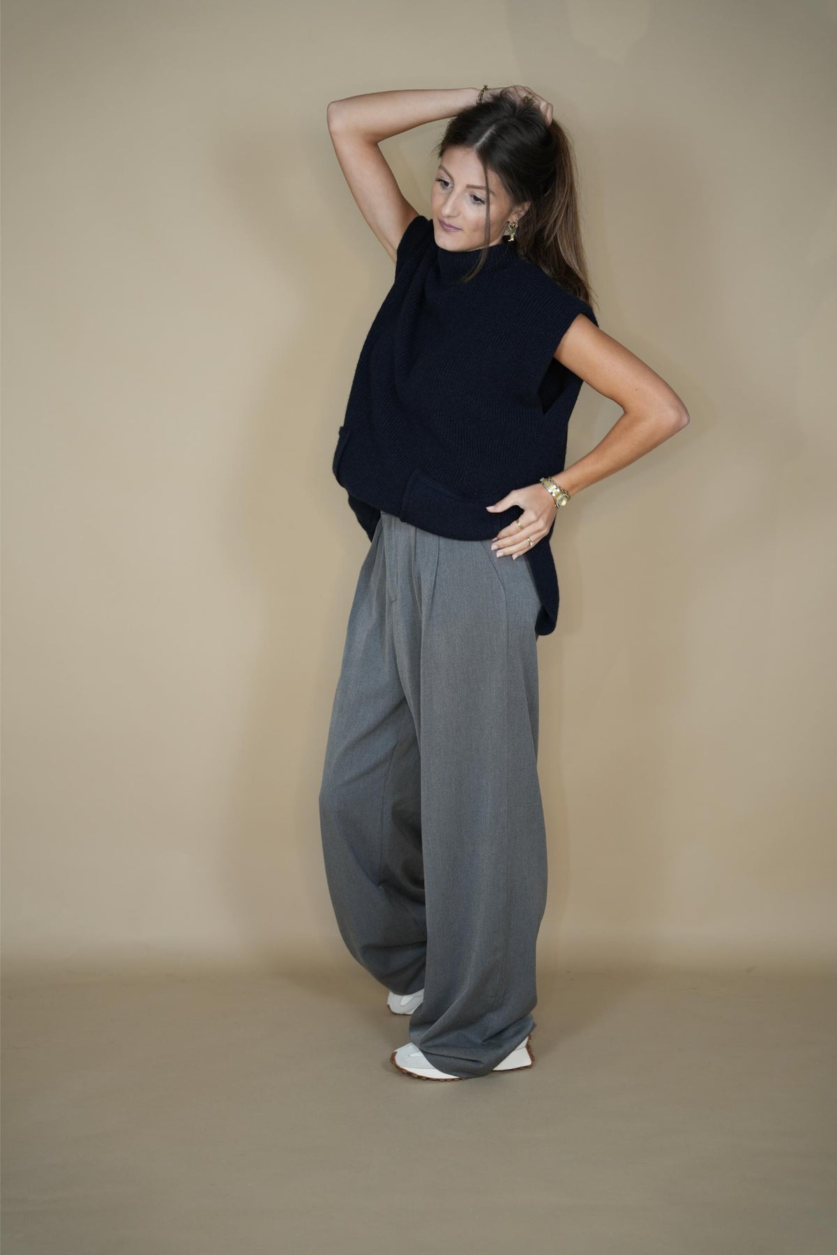 Davoz Tunique Navy & Brown