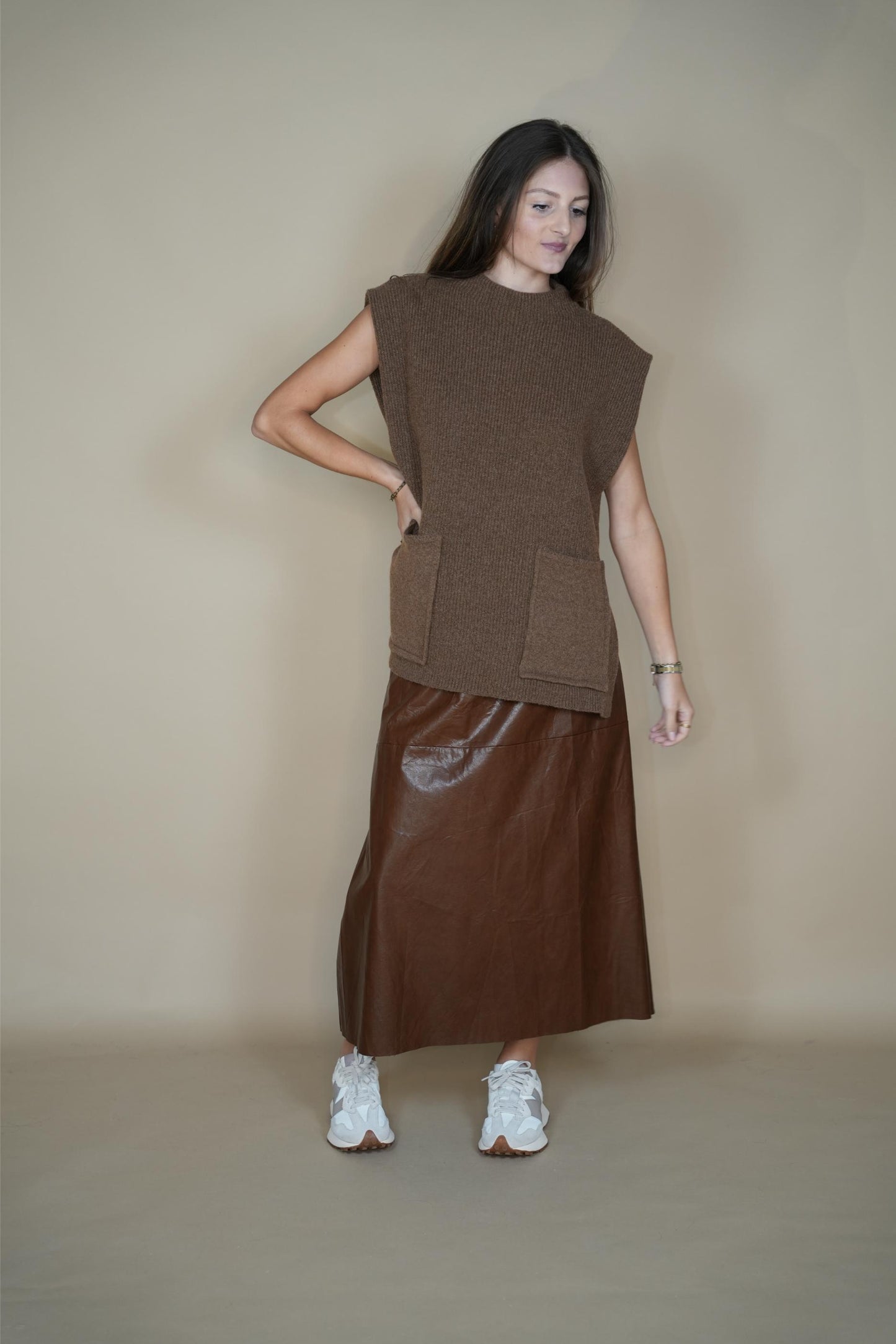 Davoz Tunique Navy & Brown