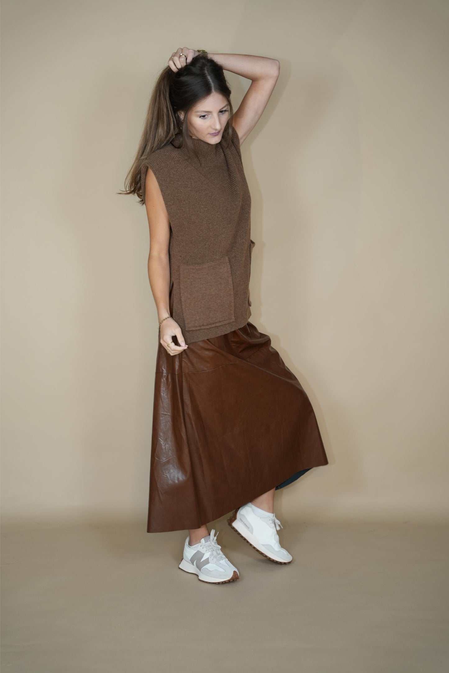 Davoz Tunique Navy & Brown