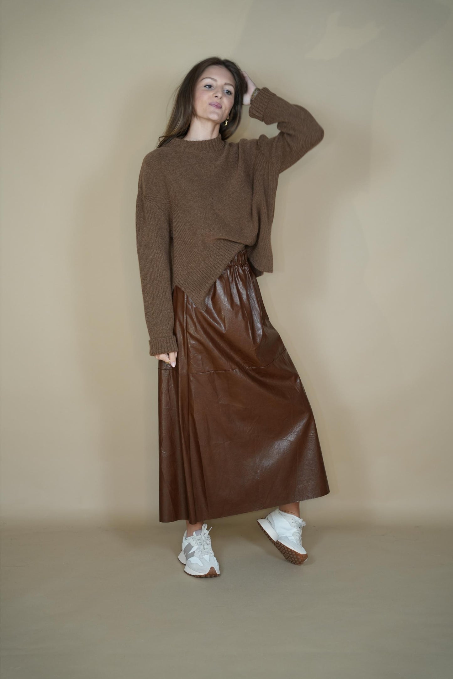 Courchevelle sweater - Light grey/brown