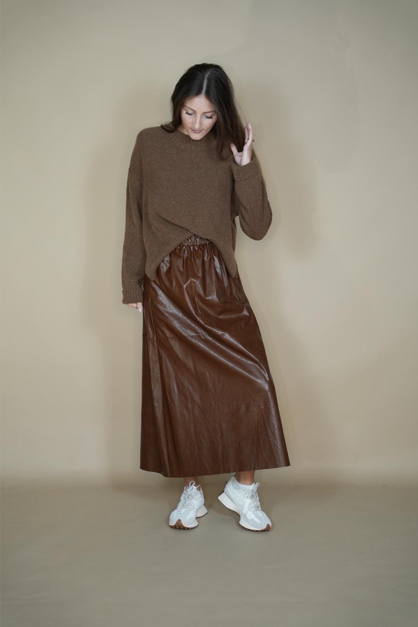 Courchevelle sweater - Light grey/brown