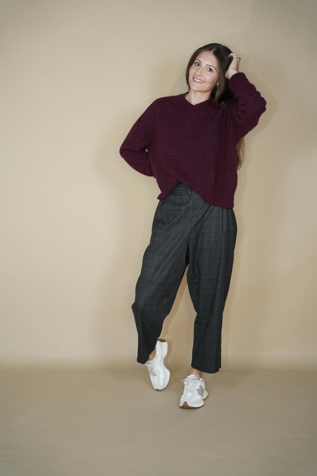 Aspen sweater Burgundy - Cesar Casier