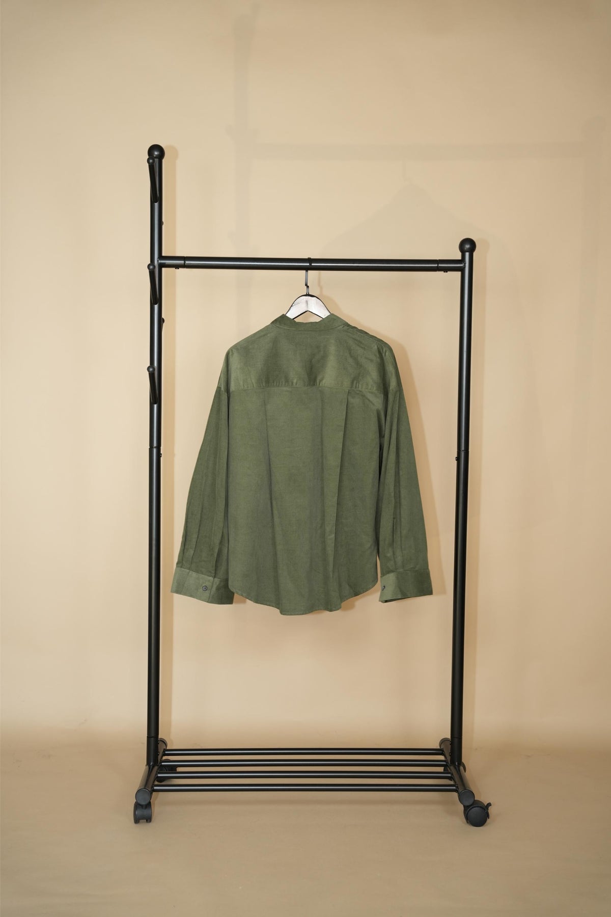 Giola Olive Top - Fine Corduroy